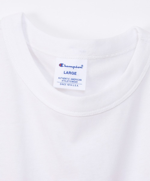 Champion(チャンピオン)の「【Champion/チャンピオン】メンズ ベーシック ショートスリーブTシャツ(Tシャツ/カットソー・メンズ・レッド系その他6/ブラック/ホワイト×レッド/ホワイト×グリーン/グレー/ベージュ/ネイビー/ブルー系その他・SMALL/X-LARGE/LARGE/MEDIUM)」の11枚目の写真
