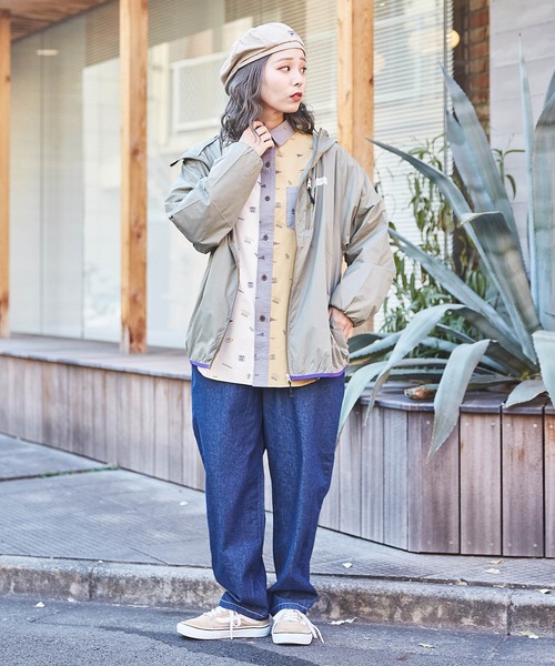 CUBE SUGAR（キューブシュガー）の「総柄プリント長袖レギュラーシャツ