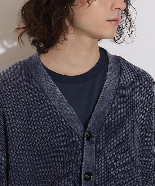 tk.TAKEO KIKUCHI（ティーケータケオキクチ）の「◆ピグメントニットカーディガン（カーディガン/ボレロ・メンズ・ブラック/ベージュ/ブルー系その他・03/02）」の8枚目の写真