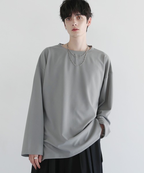 kidill レイヤードロングカットソー（ブラック） ドライアムンゼンレイヤードロングTシャツ（Tシャツ/カットソー