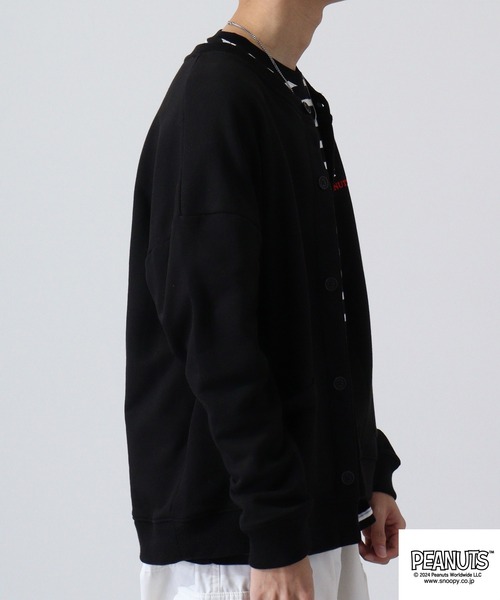 PEANUTS(ピーナッツ)の「PEANUTS スヌーピー 裏毛 カーディガン(カーディガン/ボレロ・レディース・ネイビー/杢グレー/ブラック・M/L/LL)」の18枚目の写真