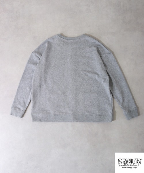 PEANUTS(ピーナッツ)の「PEANUTS スヌーピー 裏毛 カーディガン(カーディガン/ボレロ・レディース・ネイビー/杢グレー/ブラック・M/L/LL)」の8枚目の写真