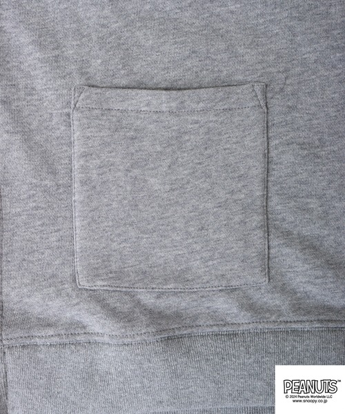 PEANUTS(ピーナッツ)の「PEANUTS スヌーピー 裏毛 カーディガン(カーディガン/ボレロ・レディース・ネイビー/杢グレー/ブラック・M/L/LL)」の12枚目の写真