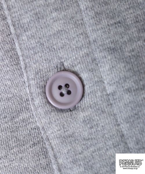 PEANUTS(ピーナッツ)の「PEANUTS スヌーピー 裏毛 カーディガン(カーディガン/ボレロ・レディース・ネイビー/杢グレー/ブラック・M/L/LL)」の11枚目の写真