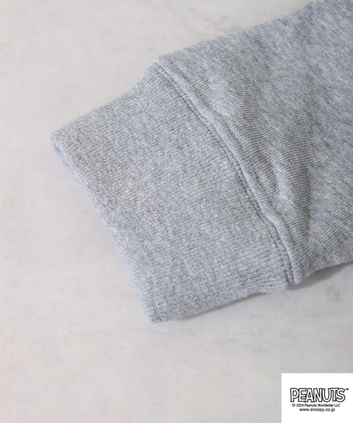 PEANUTS(ピーナッツ)の「PEANUTS スヌーピー 裏毛 カーディガン(カーディガン/ボレロ・レディース・ネイビー/杢グレー/ブラック・M/L/LL)」の13枚目の写真