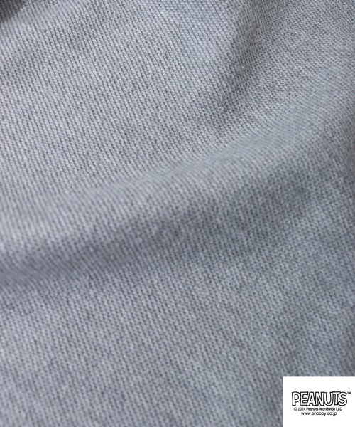 PEANUTS(ピーナッツ)の「PEANUTS スヌーピー 裏毛 カーディガン(カーディガン/ボレロ・レディース・ネイビー/杢グレー/ブラック・M/L/LL)」の15枚目の写真