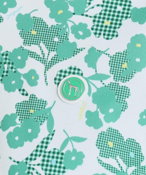 【セール】【UVカット/吸水速乾/遮熱】フラワーチェック柄 半袖モックネックプルオーバー（Tシャツ/カットソー）｜adabat（アダバット）