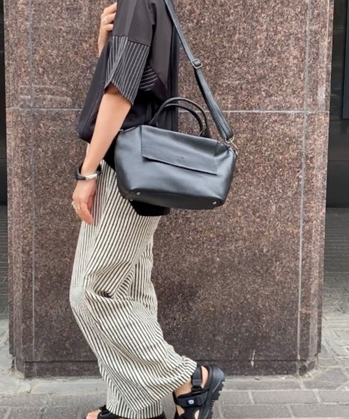 セール】《牛革》レザーフラップ2WAYバッグSサイズ（トートバッグ