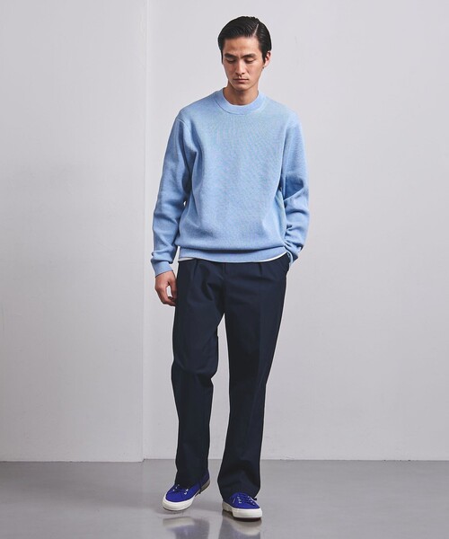 UNITED ARROWS(ユナイテッドアローズ)の「コットン/ポリエステル アゼ クルーネック(ニット/セーター・メンズ・ピンク/グレー/ライトブルー/ネイビー・XL/L/M/S)」の12枚目の写真