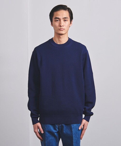 最終価格 ユナイテッドアローズ ニット ネイビー UNITED ARROWS（ユナイテッドアローズ）の「コットン/ポリエステル