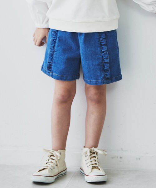 THE SHOP TK (ザ ショップ ティーケー )の「◆【110-150】フリルキュロットパンツ(その他パンツ・キッズ・ネイビー/サックスブルー・11/12/13/14/15 )」の7枚目の写真