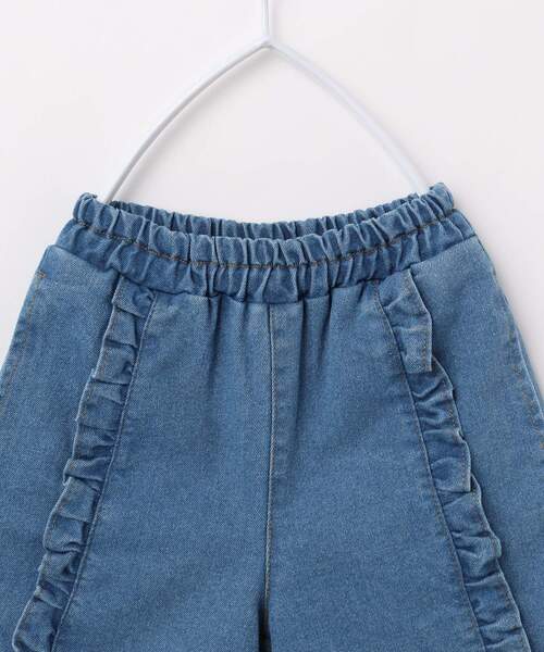 THE SHOP TK (ザ ショップ ティーケー )の「◆【110-150】フリルキュロットパンツ(その他パンツ・キッズ・ネイビー/サックスブルー・11/12/13/14/15 )」の3枚目の写真
