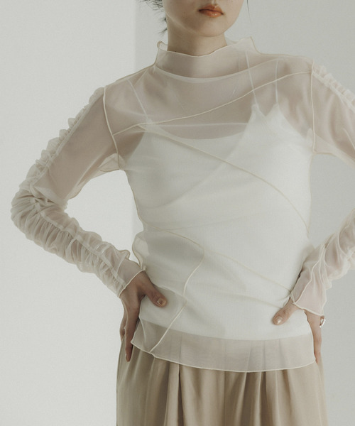 CE'E_SE'E（シーシー）の「チュールシアートップス（Tシャツ