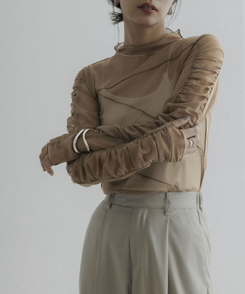 Cygne★チュールシアートップスeve 新品】チュールシアートップス eve チュールシアートップス eve