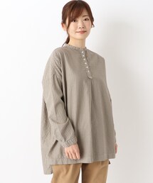 オックス ストライプロング シャツ