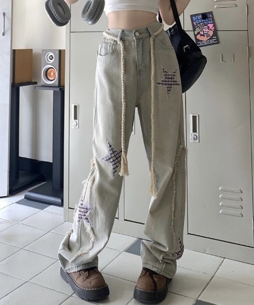 Achic(アシック)の「星柄デニムパンツ(デニムパンツ・レディース・サックスブルー・L/M/S)」の22枚目の写真