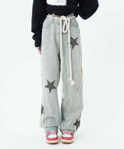 Achic(アシック)の「星柄デニムパンツ(デニムパンツ・レディース・サックスブルー・L/M/S)」の16枚目の写真