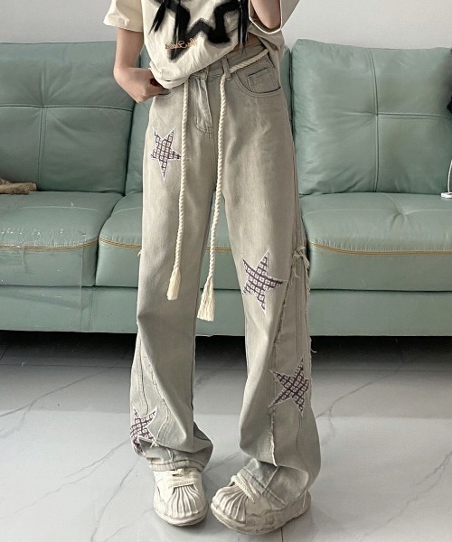 Achic(アシック)の「星柄デニムパンツ(デニムパンツ・レディース・サックスブルー・L/M/S)」の20枚目の写真