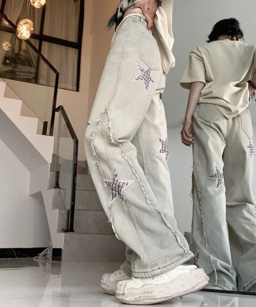 Achic(アシック)の「星柄デニムパンツ(デニムパンツ・レディース・サックスブルー・L/M/S)」の14枚目の写真