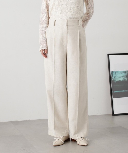 N.(N. Natural Beauty Basic)(エヌエヌナチュラルビューティーベーシック)の「◆【S Size Line】【セットアップ対応】麻混ワイドストレートパンツ(その他パンツ・レディース・グレー/ナチュラル・SMALL/MEDIUM)」の19枚目の写真