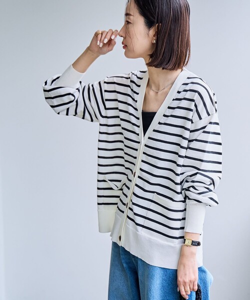 coen(コーエン)の「サラコテンジクVネックカーディガン(カーディガン/ボレロ・レディース・ブラック/ライトグレー/ライム/その他1/ロイヤルブルー・M/L)」の14枚目の写真