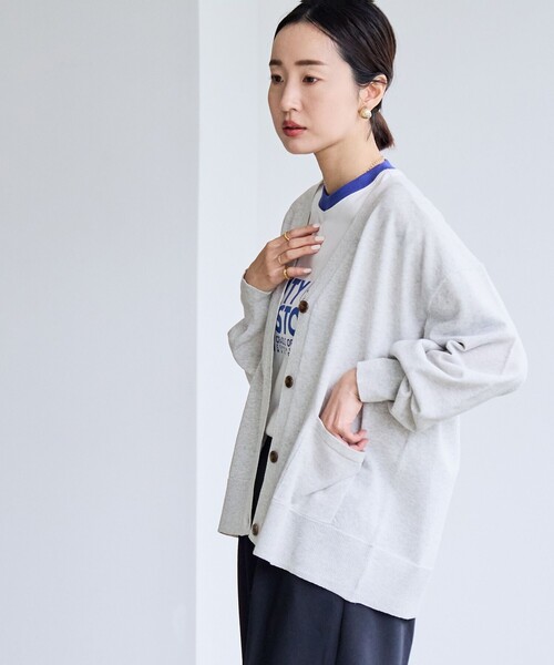 coen(コーエン)の「サラコテンジクVネックカーディガン(カーディガン/ボレロ・レディース・ブラック/ライトグレー/ライム/その他1/ロイヤルブルー・M/L)」の18枚目の写真