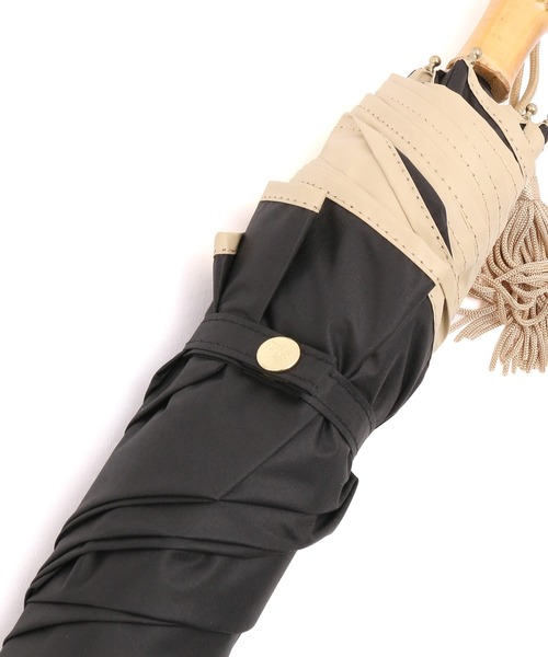 ROPE'(ロペ)の「バイカラーコンパクトパラソル(折りたたみ傘/日傘)【晴雨兼用/UVカット】【完全遮光生地】(折りたたみ傘・レディース・ブラック系その他/キナリ・FREE)」の16枚目の写真
