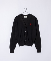 AMI Alexandre Mattiussi | AMI PARIS RED ADC AMI DE COEUR CARDIGAN アミ パリス アミハート刺繍 カーディガン(カーディガン/ボレロ)