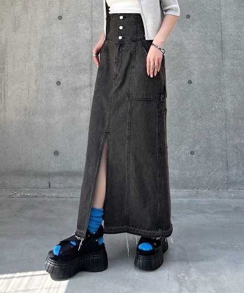 PAGEBOY（ページボーイ）の「シアーブリーチデニムスカート