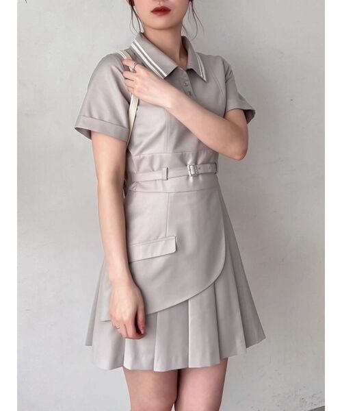 dazzlin（ダズリン）の「ポロライクプリーツミニワンピース