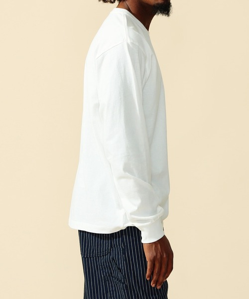 Lee(リー)の「Lee/リー Lee刺繍 ポケット ロングスリーブTシャツ(Tシャツ/カットソー・メンズ・ホワイト/イエロー/ミント/チャコールグレー・SMALL/MEDIUM/LARGE/X-LARGE)」の9枚目の写真