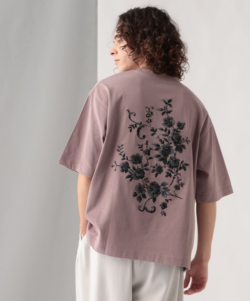 HARE（ハレ）の「バックシシュウモチーフカットソー(HARE)（Tシャツ/カットソー・メンズ・ブラック/ピンク/ホワイト/ホワイト系その他/ブラウン/ブラック系その他・SMALL/MEDIUM）」の6枚目の写真