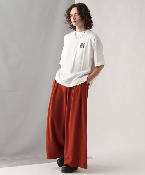 HARE（ハレ）の「バックシシュウモチーフカットソー(HARE)（Tシャツ/カットソー・メンズ・ブラック/ピンク/ホワイト/ホワイト系その他/ブラウン/ブラック系その他・SMALL/MEDIUM）」の7枚目の写真