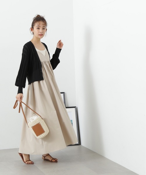 N.(N. Natural Beauty Basic)(エヌエヌナチュラルビューティーベーシック)の「◆透かし編みニットカーディガン(カーディガン/ボレロ・レディース・ブラック/オフホワイト/オレンジ・MEDIUM)」の13枚目の写真