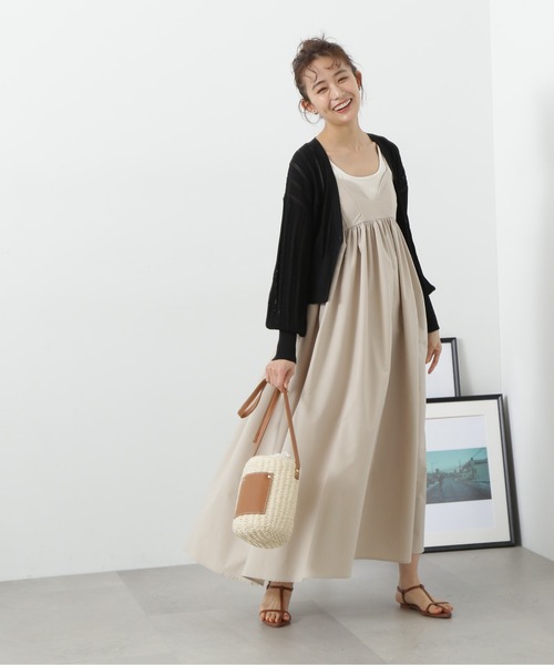 N.(N. Natural Beauty Basic)(エヌエヌナチュラルビューティーベーシック)の「◆透かし編みニットカーディガン(カーディガン/ボレロ・レディース・ブラック/オフホワイト/オレンジ・MEDIUM)」の15枚目の写真