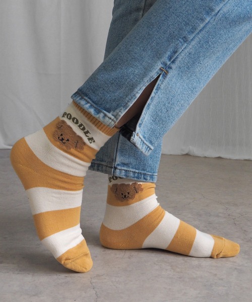 minia（ミニア）の「プードルソックス（ソックス/靴下・レディース・イエロー/ブルー・FREE）」の2枚目の写真
