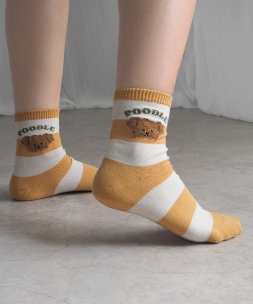 minia（ミニア）の「プードルソックス（ソックス/靴下・レディース・イエロー/ブルー・FREE）」の7枚目の写真