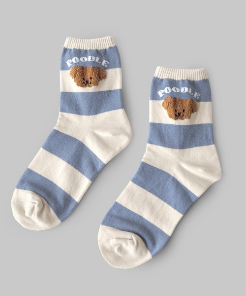 minia（ミニア）の「プードルソックス（ソックス/靴下・レディース・イエロー/ブルー・FREE）」の4枚目の写真