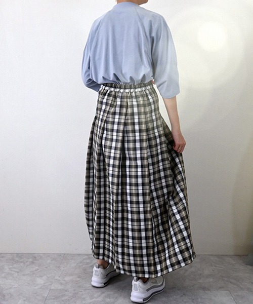 STYLEBLOCK(スタイルブロック)の「先染めチェックタックプリーツスカート(スカート・レディース・ネイビー/レッド/イエロー・M)」の7枚目の写真