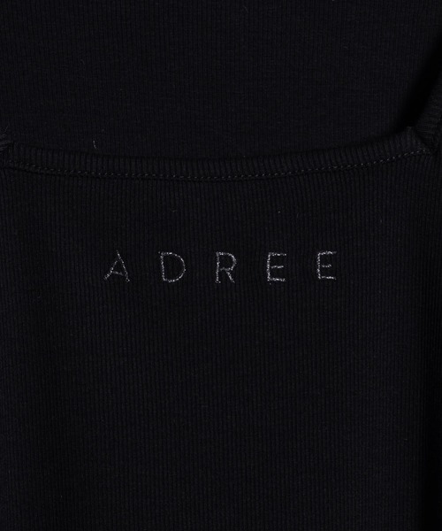 adree(アドリー)の「square neck ADREE logo short T shirt /スクエアネックADREEロゴショートTシャツ(Tシャツ/カットソー・レディース・ブラック/ホワイト・SMALL/MEDIUM)」の19枚目の写真