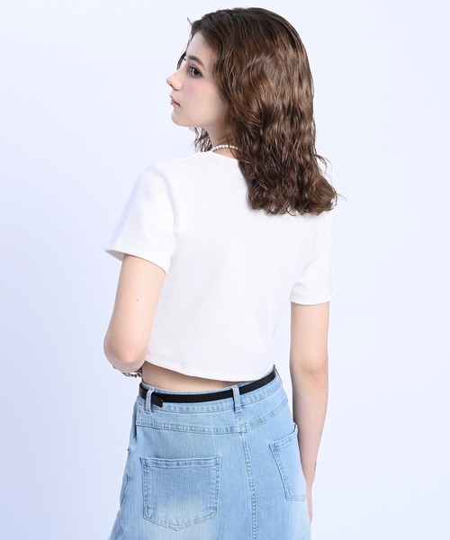 tシャツ ＣＬＥＦロゴスクエアネックカットソー レディース square neck ADREE logo short T shirt /スクエアネックADREE