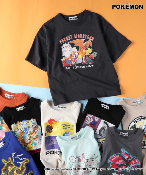 Right-on（ライトオン）の「【POKEMON】プリントＴシャツ（Tシャツ/カットソー・キッズ・ロイヤルブルー/ライム/ライトグレー/ベージュ/パープル/グレー/オフホワイト/ブラック/ホワイト/ブルー/オレンジ/ダークグレー・110/120/130/140）」の5枚目の写真