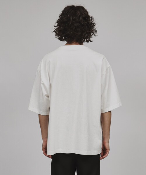 tk.TAKEO KIKUCHI（ティーケータケオキクチ）の「◆ギミックプリントカットソー（Tシャツ/カットソー・メンズ・ブラック/ホワイト・03/02）」の6枚目の写真