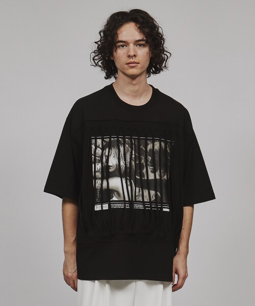 tk.TAKEO KIKUCHI（ティーケータケオキクチ）の「◆ギミックプリントカットソー（Tシャツ/カットソー・メンズ・ブラック/ホワイト・03/02）」の9枚目の写真