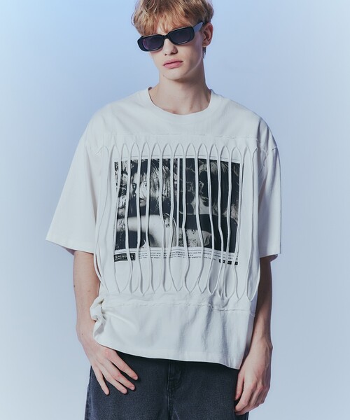 tk.TAKEO KIKUCHI（ティーケータケオキクチ）の「◆ギミックプリントカットソー（Tシャツ/カットソー・メンズ・ブラック/ホワイト・03/02）」の21枚目の写真