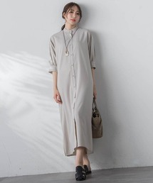 【WEB限定】【11号あり】ベルト付きドライタッチワンピース≪接触冷感/洗濯機で洗える≫