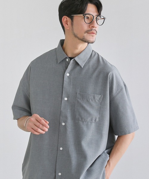 SPU(スプ)の「日本製Naturemier(TM)シャンブレーレギュラーカラーシャツ(シャツ/ブラウス・メンズ・ベージュ/サックスブルー/ライトグレー/ネイビー・L/M/XL)」の5枚目の写真