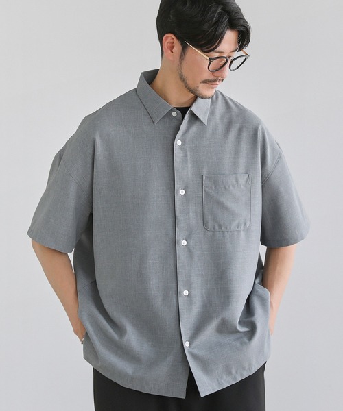 SPU(スプ)の「日本製Naturemier(TM)シャンブレーレギュラーカラーシャツ(シャツ/ブラウス・メンズ・ベージュ/サックスブルー/ライトグレー/ネイビー・L/M/XL)」の6枚目の写真