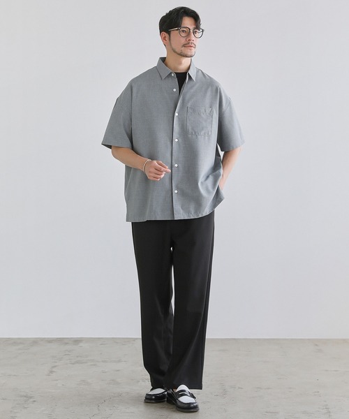 SPU(スプ)の「日本製Naturemier(TM)シャンブレーレギュラーカラーシャツ(シャツ/ブラウス・メンズ・ベージュ/サックスブルー/ライトグレー/ネイビー・L/M/XL)」の7枚目の写真