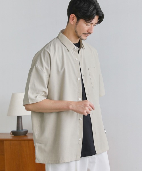 SPU(スプ)の「日本製Naturemier(TM)シャンブレーレギュラーカラーシャツ(シャツ/ブラウス・メンズ・ベージュ/サックスブルー/ライトグレー/ネイビー・L/M/XL)」の12枚目の写真